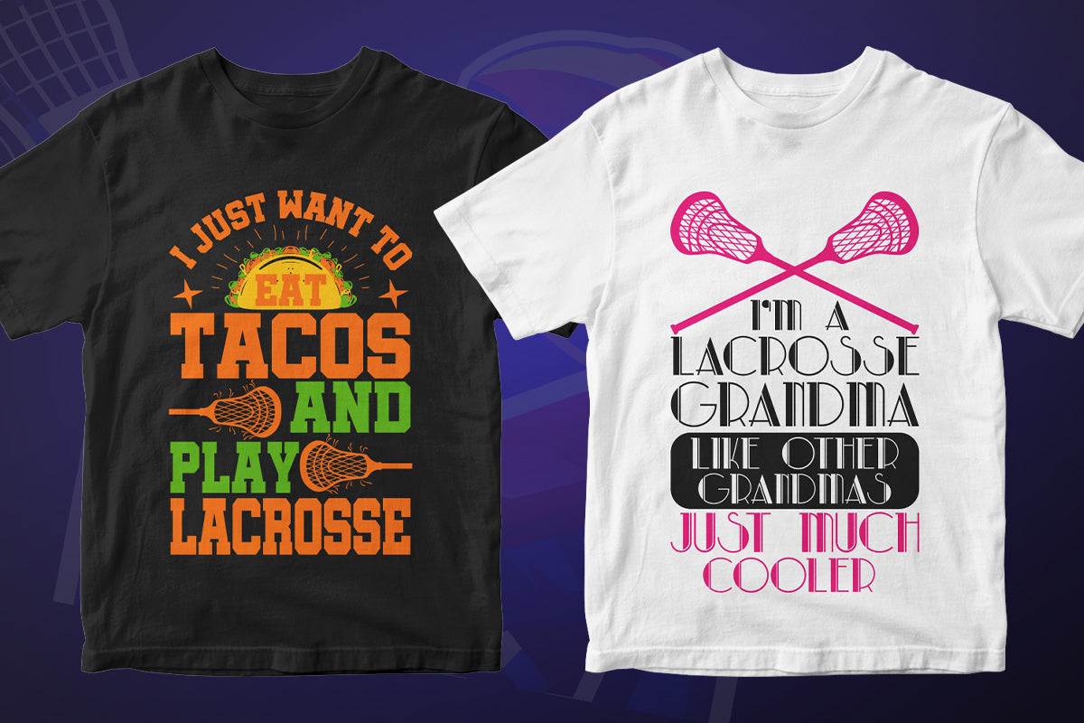 Lacrosse 50 Editable T-shirt Designs Bundle Part 2