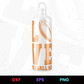 Love Football Mom Editable Bottle Design in Ai Svg Eps Files