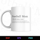 Football Mom 5 Editable Mug Design in Ai Svg Eps Files