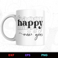 Happy New Year Celebration Editable Mug Design in Ai Svg Eps Files