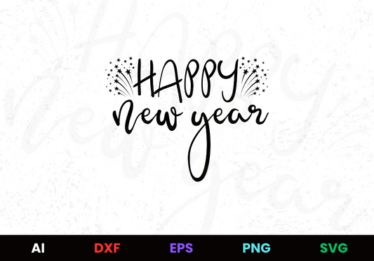 Happy New Year 3 Editable Design in Ai Svg Eps Files