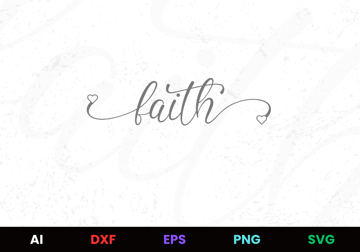 Heart To Faith Editable Design in Ai Svg Eps Files