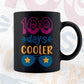 100 Days Cooler School Editable Vector T-shirt Design in Ai Svg Files