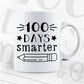 100 Days Smarter School Education Editable Vector T-shirt Design in Ai Svg Files