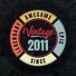 11th Birthday for Legendary Awesome Epic Since 2011 Vintage Editable Vector T-shirt Design in Ai Svg Files
