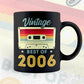 16th Birthday Best of 2006 Vintage Editable Vector T-shirt design in Ai Svg Printable Files