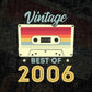 16th Birthday Best of 2006 Vintage Editable Vector T-shirt design in Ai Svg Printable Files