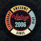 16th Birthday for Legendary Awesome Epic Since 2006 Vintage Editable Vector T-shirt Design in Ai Svg Files