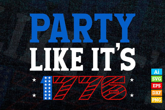 1776 American Independence Day 4th July Vector T shirt Design in Ai Png Svg Printable Files