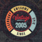 17th Birthday for Legendary Awesome Epic Since 2005 Vintage Editable Vector T-shirt Design in Ai Svg Files