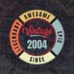 18th Birthday for Legendary Awesome Epic Since 2004 Vintage Editable Vector T-shirt Design in Ai Svg Files