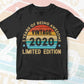 2 Years Of Being Awesome Vintage 2020 Limited Edition 2nd Birthday Editable Vector T-shirt Designs Svg Files
