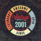 21st Birthday for Legendary Awesome Epic Since 2001 Vintage Editable Vector T-shirt Design in Ai Svg Files