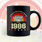 36 Whole Years of Being Awesome Since 1986 Vintage Birthday Editable Vector T-shirt Design in Ai Svg Png Files