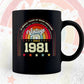 41 Whole Years of Being Awesome Since 1981 Vintage Birthday