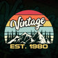 42nd Birthday of Mountain Hiking Lovers Outdoor Vintage Editable Vector T-shirt Design in Ai Svg Png Files