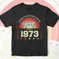 49 Whole Years of Being Awesome Since 1973 Vintage Birthday Editable Vector T-shirt Design in Ai Svg Png Files