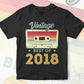 4th Birthday Best of 2018 Vintage Editable Vector T-shirt design in Ai Svg Printable Files