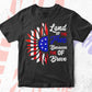 4th of July Land Of The Free Because Of The Brave Vector T shirt Design in Ai Png Svg Files.