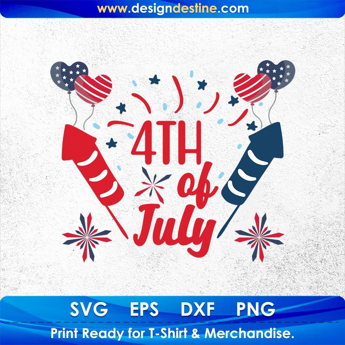 4th of July USA T shirt Design In Svg Png Cutting Printable Files