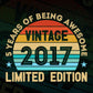 5 Years Of Being Awesome Vintage 2017 Limited Edition 5th Birthday Editable Vector T-shirt Designs Svg Files