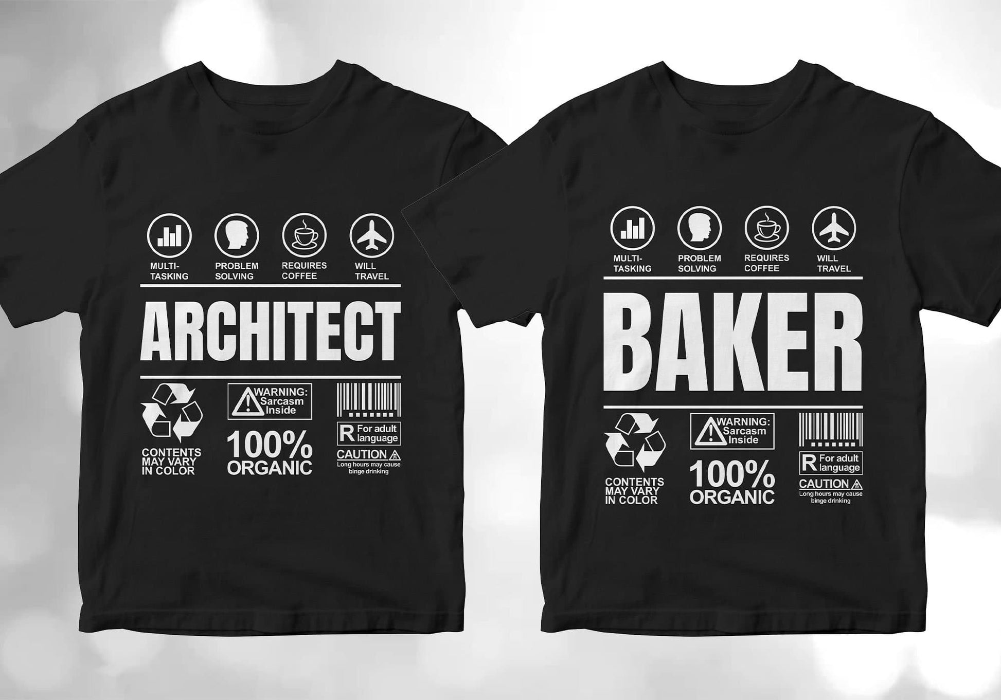 50 Funny Sarcastic Unique Gift For Professions Editable Vector T-shirt Designs Bundle