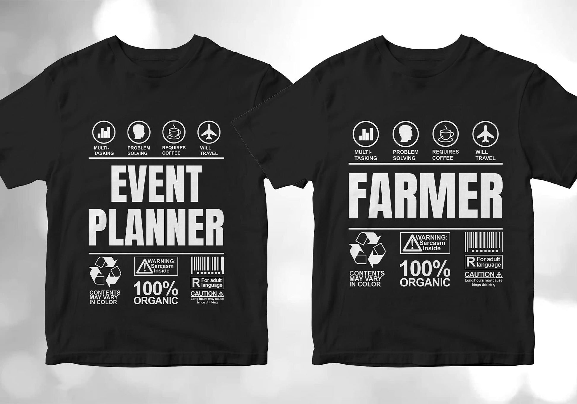 50 Funny Sarcastic Unique Gift For Professions Editable Vector T-shirt Designs Bundle