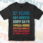 57 Years 684 Months Old Men Vintage Birthday Editable Vector T-shirt Design Svg Files