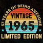 57 Years Of Being Awesome Vintage 1965 Limited Edition 57th Birthday Editable Vector T-shirt Designs Svg Files