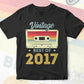 5th Birthday Best of 2017 Vintage Editable Vector T-shirt design in Ai Svg Printable Files