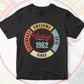 60th Birthday for Legendary Awesome Epic Since 1962 Vintage Editable Vector T-shirt Design in Ai Svg Files