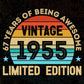 67 Years Of Being Awesome Vintage 1955 Limited Edition 67th Birthday Editable Vector T-shirt Designs Svg Files