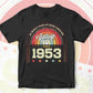 69 Whole Years of Being Awesome Since 1953 Vintage Birthday Editable Vector T-shirt Design in Ai Svg Png Files