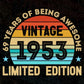 69 Years Of Being Awesome Vintage 1953 Limited Edition 69th Birthday Editable Vector T-shirt Designs Svg Files
