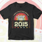 7 Whole Years of Being Awesome Since 2015 Vintage Birthday Editable Vector T-shirt Design in Ai Svg Png Files