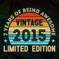 7 Years Of Being Awesome Vintage 2015 Limited Edition 7th Birthday Editable Vector T-shirt Designs Svg Files