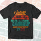 77th Birthday for Deer Hunter Vintage Hunting Editable Vector T-shirt Design in Ai Svg Png Files.