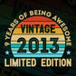 9 Years Of Being Awesome Vintage 2013 Limited Edition 9th Birthday Editable Vector T-shirt Designs Svg Files