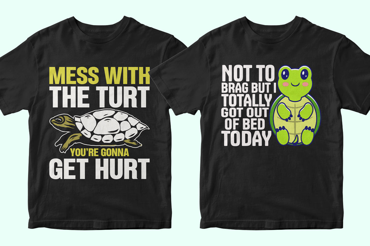 Sea Turtle 50 Editable T-shirt Designs Bundle Part 1