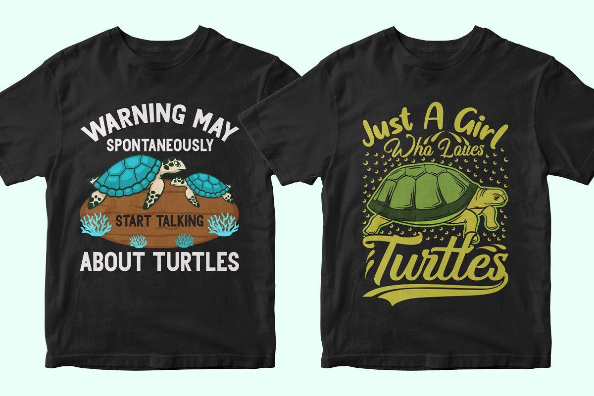 Sea Turtle 50 Editable T shirt Designs Bundle Svg Png Files