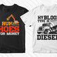 Concrete Truck Driver 50 Editable T-shirt Designs Bundle Part 1