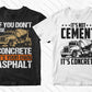 Concrete Truck Driver 50 Editable T-shirt Designs Bundle Part 1