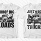 Concrete Truck Driver 50 Editable T-shirt Designs Bundle Part 1