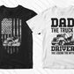 Concrete Truck Driver 50 Editable T-shirt Designs Bundle Part 1