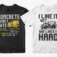 Concrete Truck Driver 50 Editable T-shirt Designs Bundle Part 1