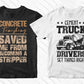 Concrete Truck Driver 50 Editable T-shirt Designs Bundle Part 1