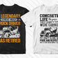 Concrete Truck Driver 50 Editable T-shirt Designs Bundle Part 1