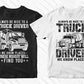 Concrete Truck Driver 50 Editable T-shirt Designs Bundle Part 1