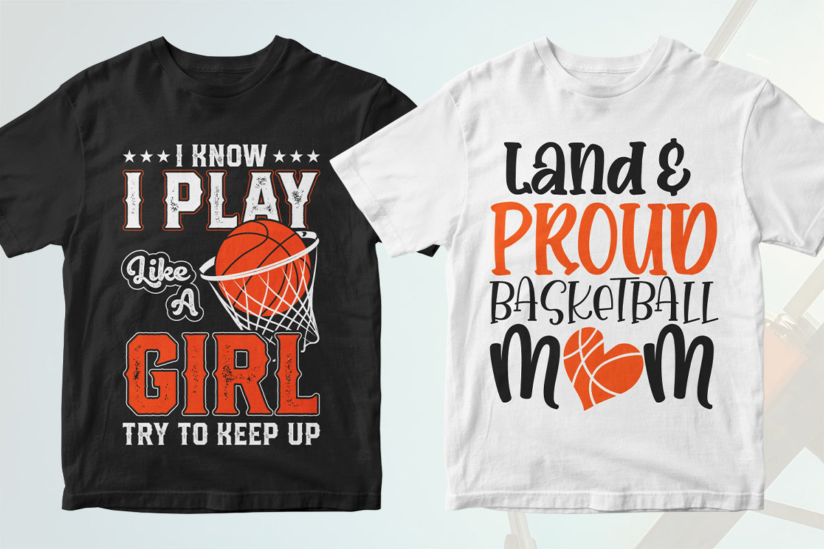 Basketball 50 Editable T-shirt Designs Bundle Part 1