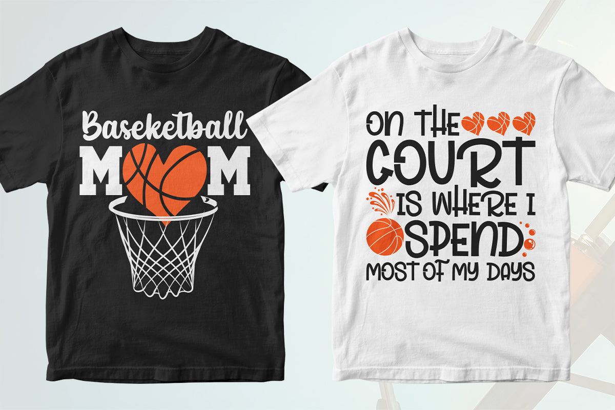 Basketball 50 Editable T-shirt Designs Bundle Part 1